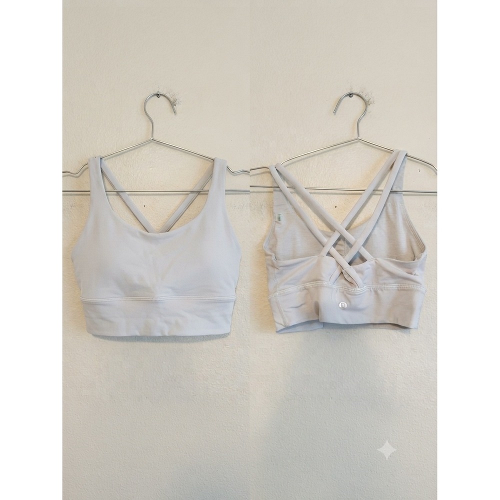 Lululemon Sports Bra Womens 4 Lavender Free to Be Serene Long Line Strappy Yoga